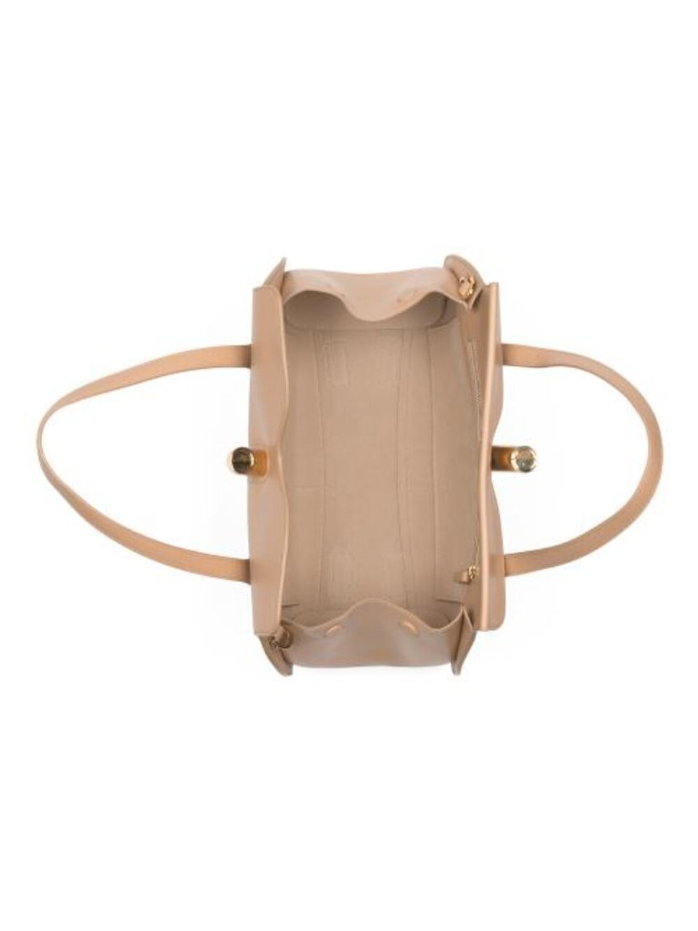 VALENTINO ORLANDI Made In Italy Leather Fold Over Top Big Hardware Crossbody - Picture 2 of 5